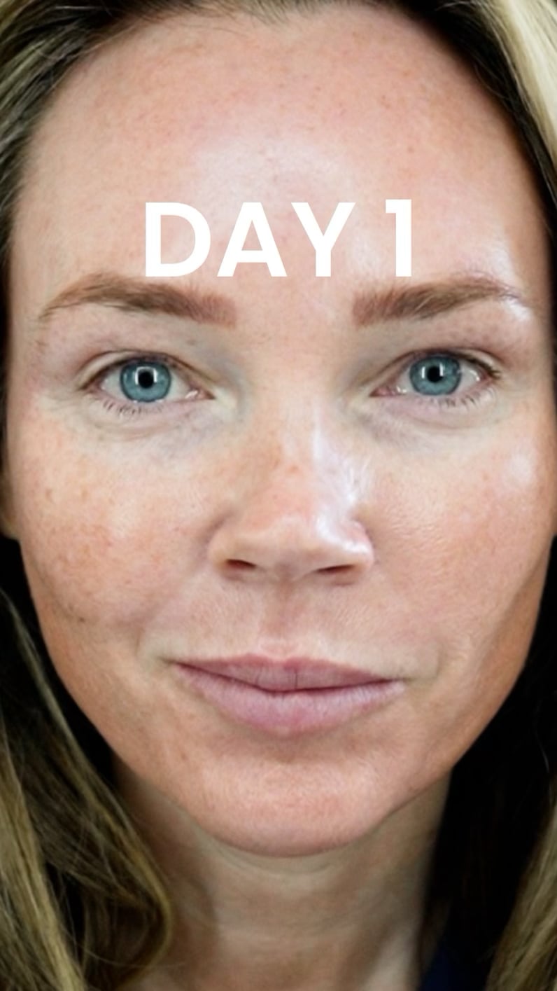 25% TCA Peel: Day 1 Recovery video