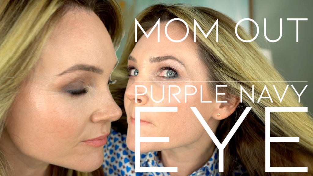 Navy Purple Eye Makeup Look