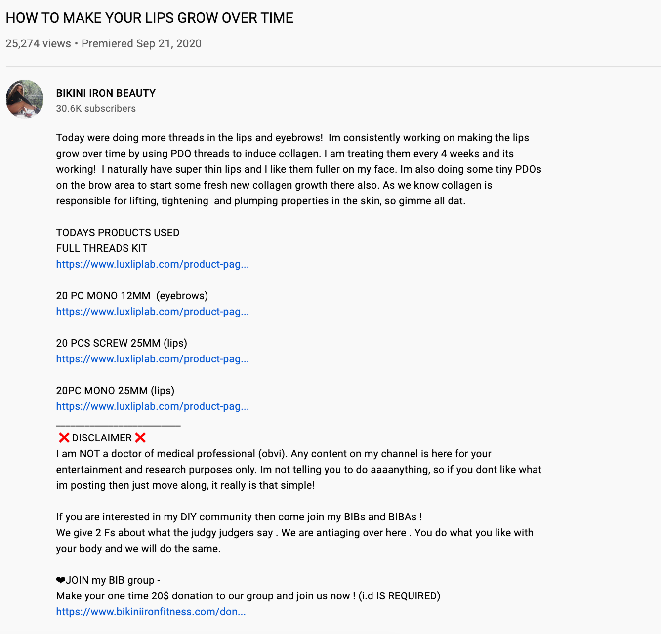 Natural Kaos EXPOSES Bikini Iron Beauty 2 Year FTC FRAUD - treatment image