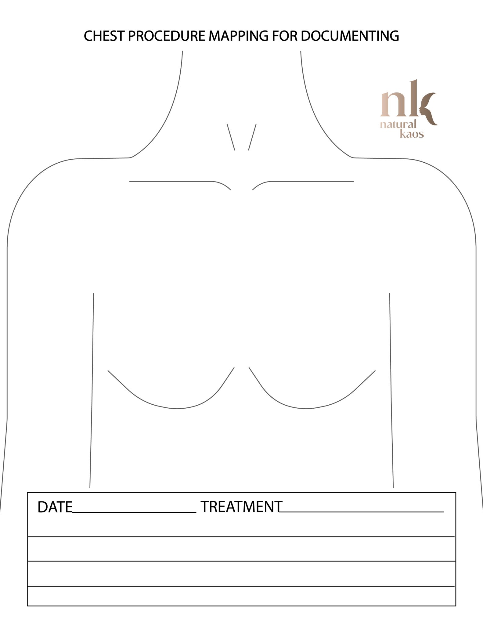 Face, Neck, and Chest Mapping: Free Printable’s Natural Kaos - treatment image