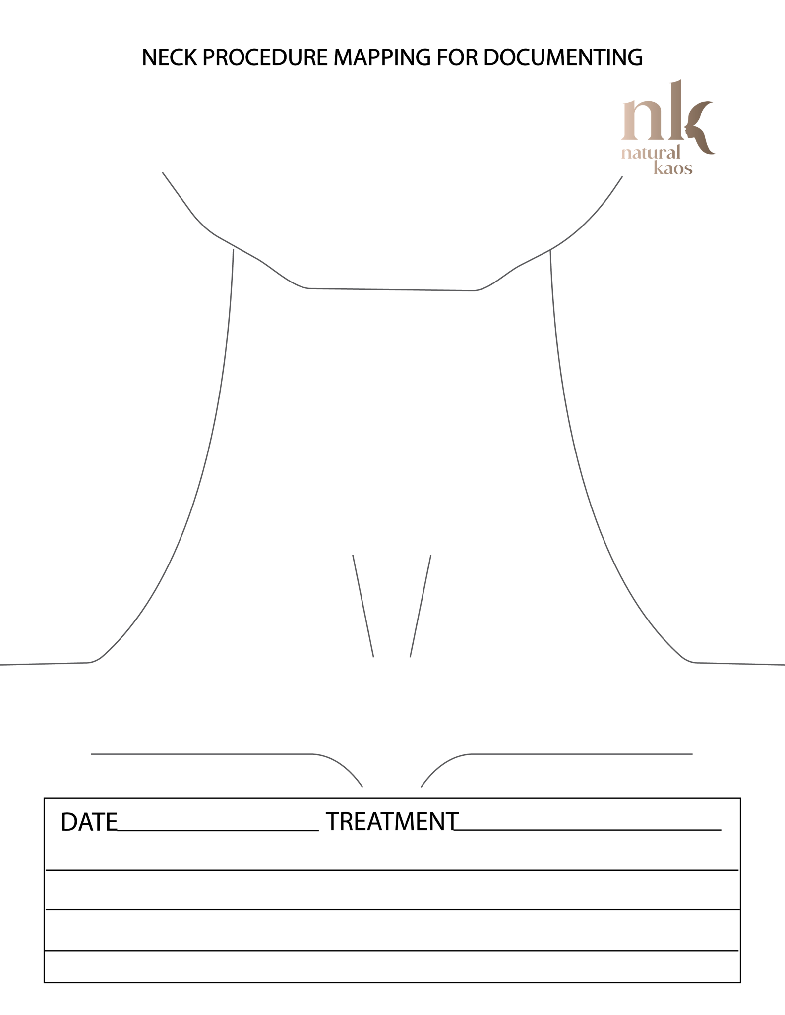 Face, Neck, and Chest Mapping: Free Printable’s Natural Kaos - treatment image