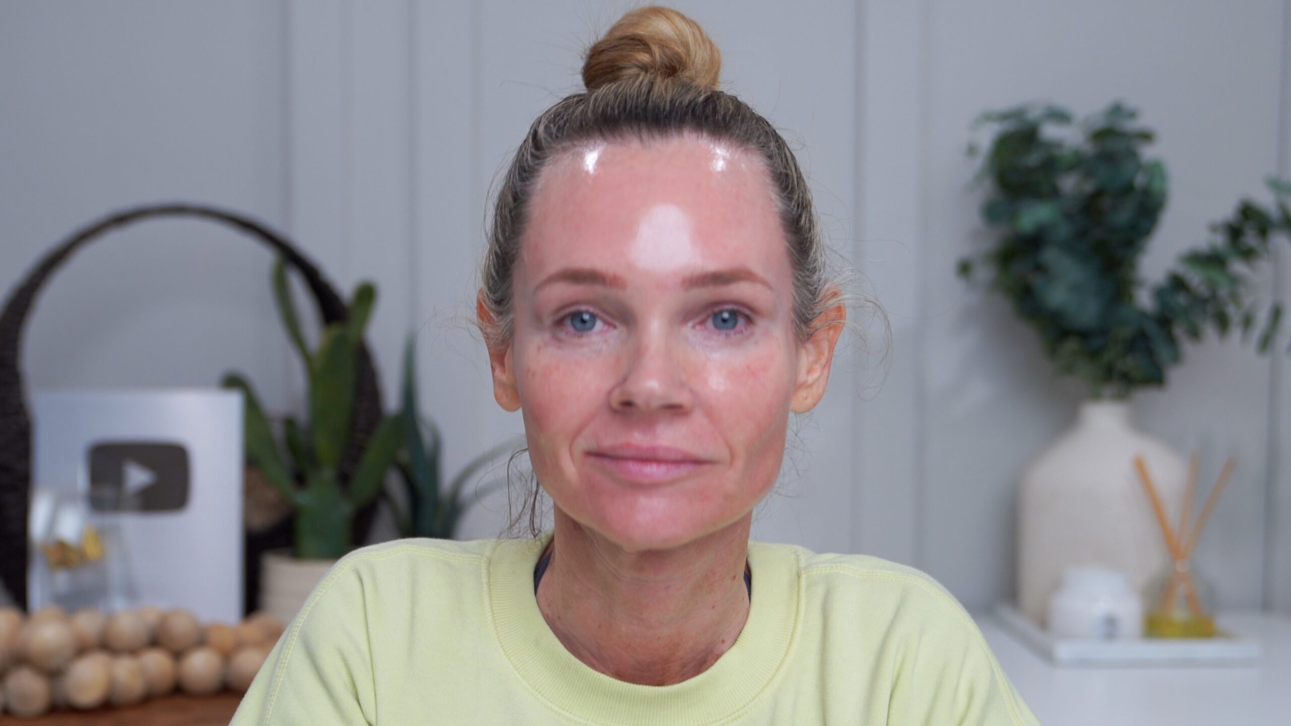 Day 1 showing redness and a glossy appearance